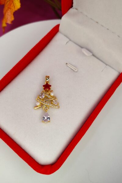 Zawieszka choinka z cyrkonią