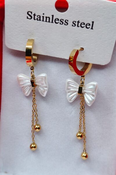 Kolczyki kokardka+ kuleczki