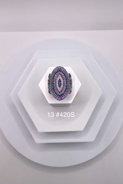 Pierścionek boho owal