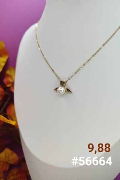 Naszyjnik skrzydełka perełka