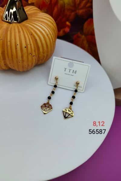 Kolczyki różaniec diament