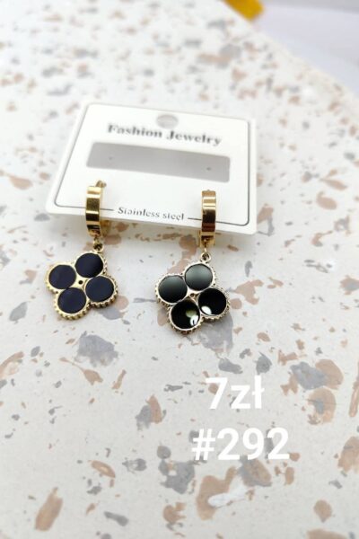 Kolczyki czarna koniczyna