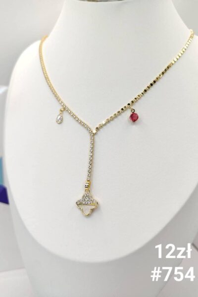 Krawatka Kwiatek dwie cyrkonie