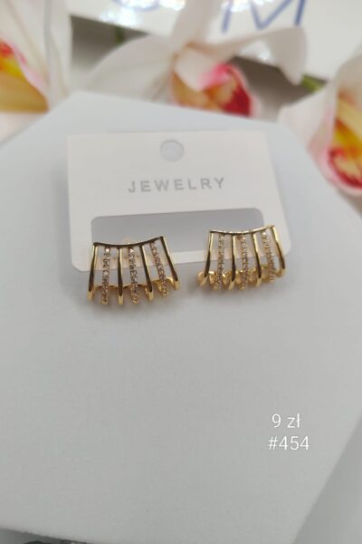 Kolczyki widełki cyrkonie