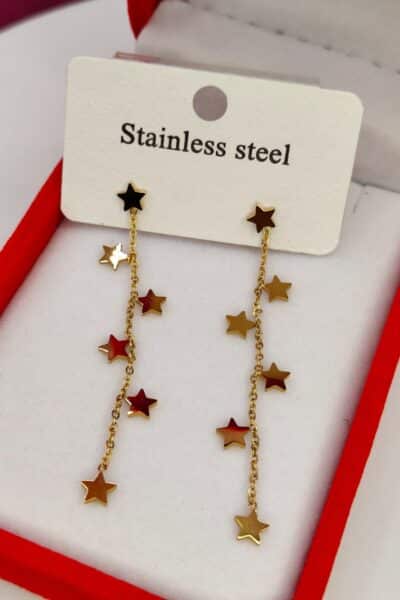 Kolczyki wiszące gwiazdeczki
