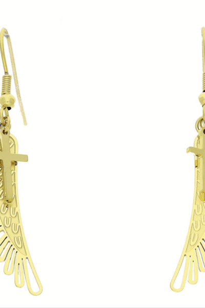 Kolczyki skrzydła krzyż