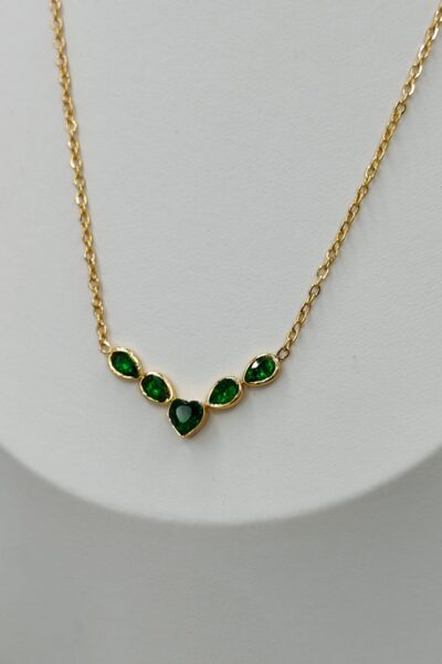 Naszyjnik zielone łezki