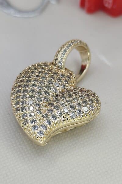 Zawieszka duży duże serce zawinięte