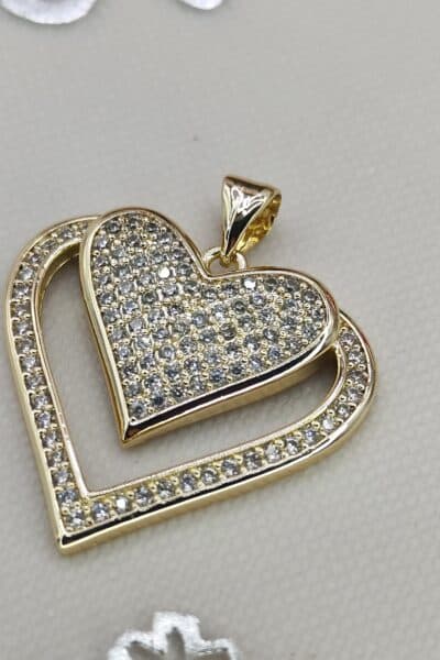 Zawieszka serce podwójne