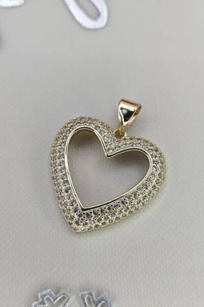 Zawieszka serce puste duże